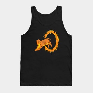 Tiger and Flames Tank Top